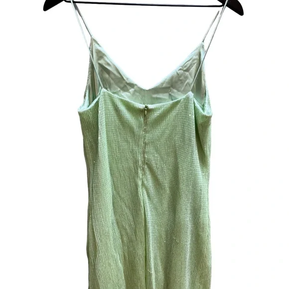 Rosetta GettyGreen Sequin Slip Gown size small